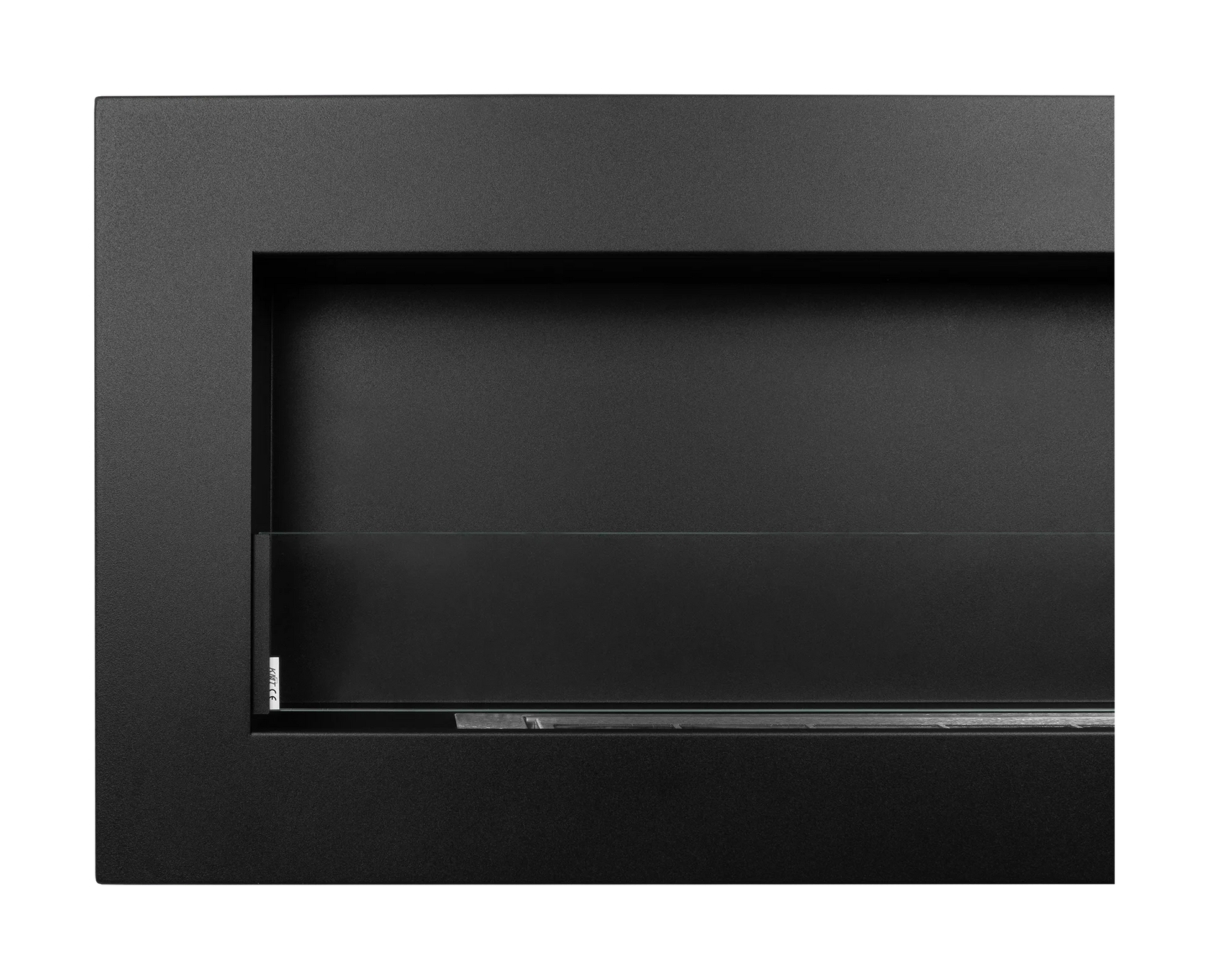 Biokamin Box 900x400 Schwarz mit Glas - IgnisLumina.ch