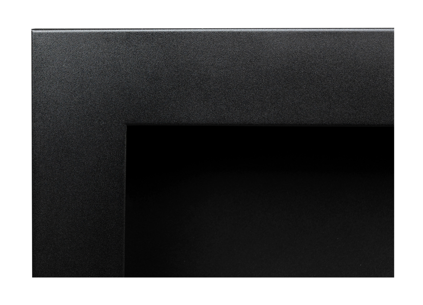 Biokamin 900x400 SLIM Schwarz Strukturiert mit Glas - IgnisLumina.ch