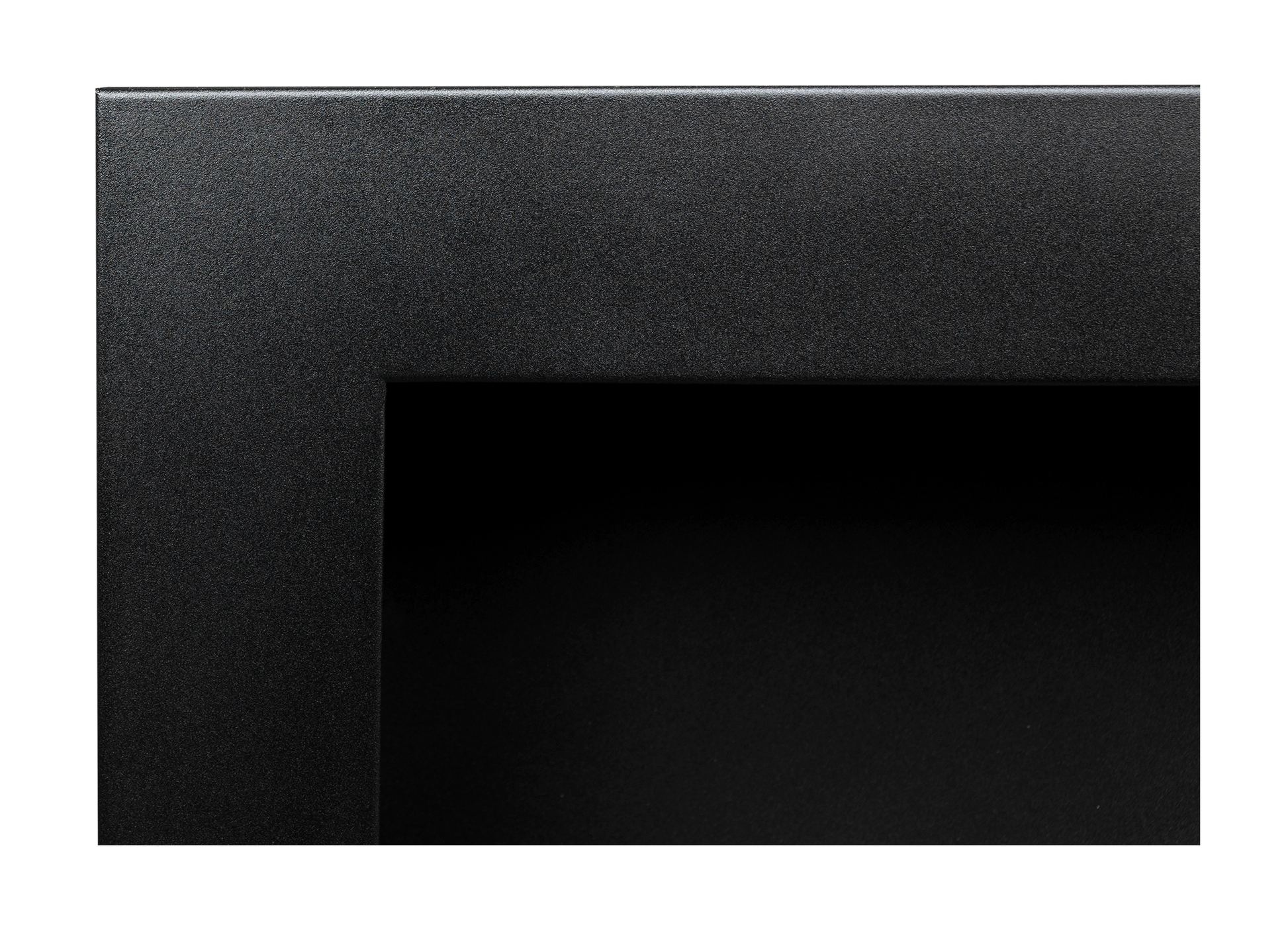 Biokamin 900x400 SLIM Schwarz Strukturiert mit Glas - IgnisLumina.ch