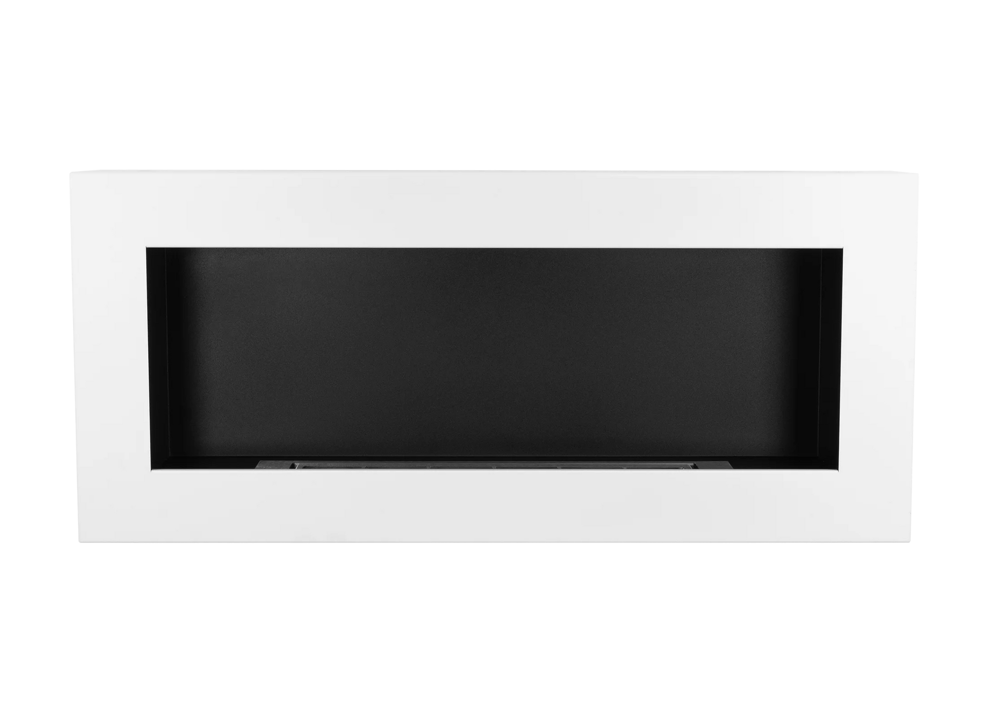 Wand-Biokamin 900x400 Box Weiß Strukturiert Matt - IgnisLumina.ch