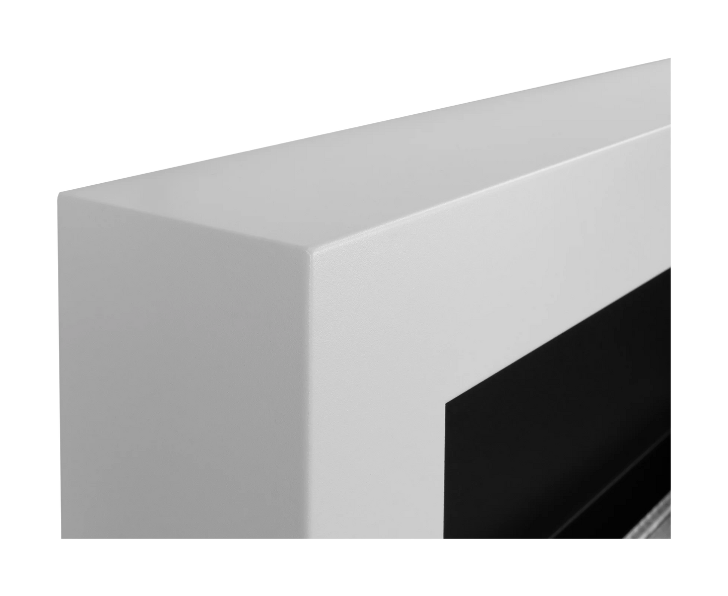 Wand-Biokamin 900x400 Box Weiß Strukturiert Matt - IgnisLumina.ch