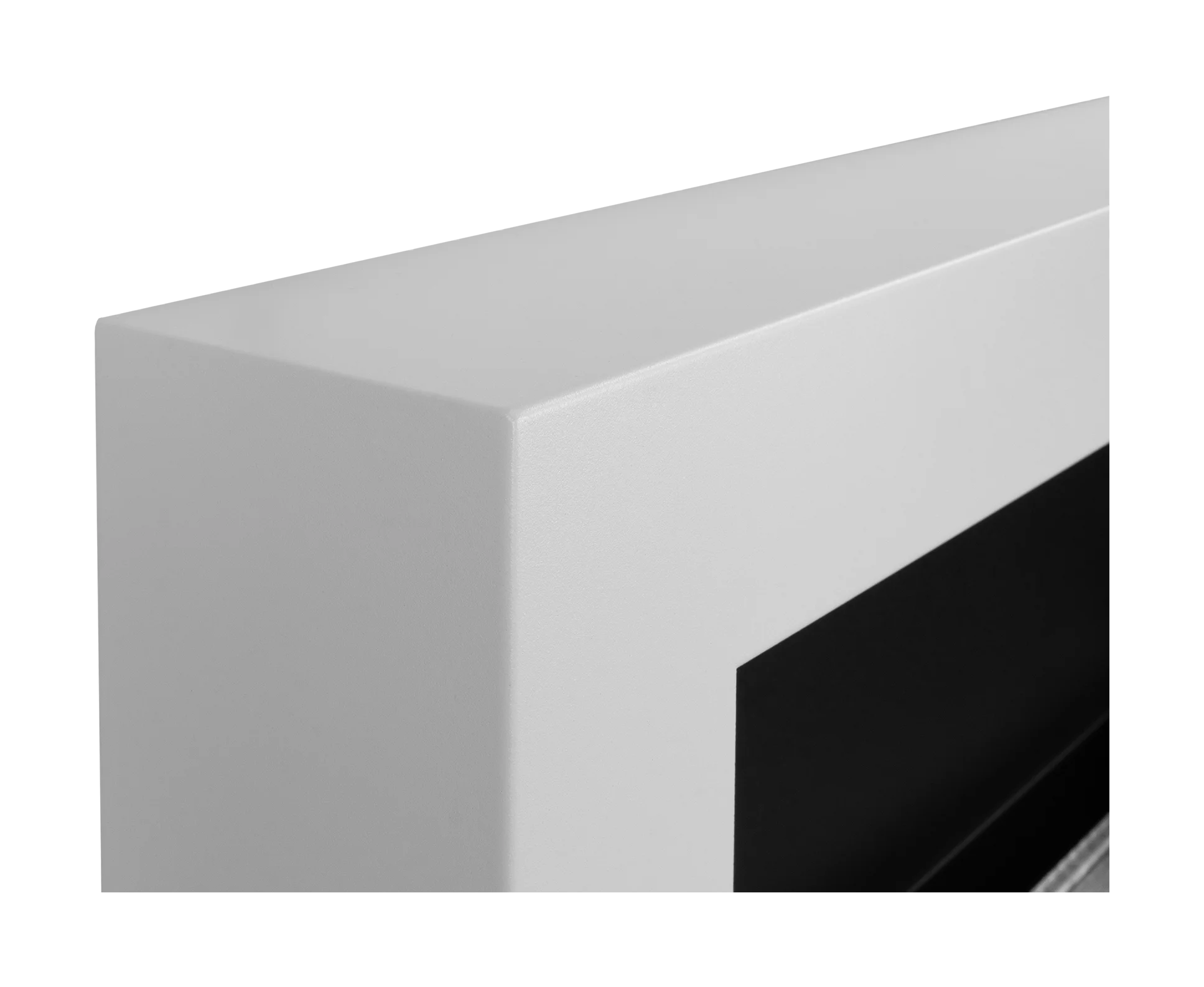 Wand-Biokamin 900x400 Box Weiß Strukturiert Matt - IgnisLumina.ch