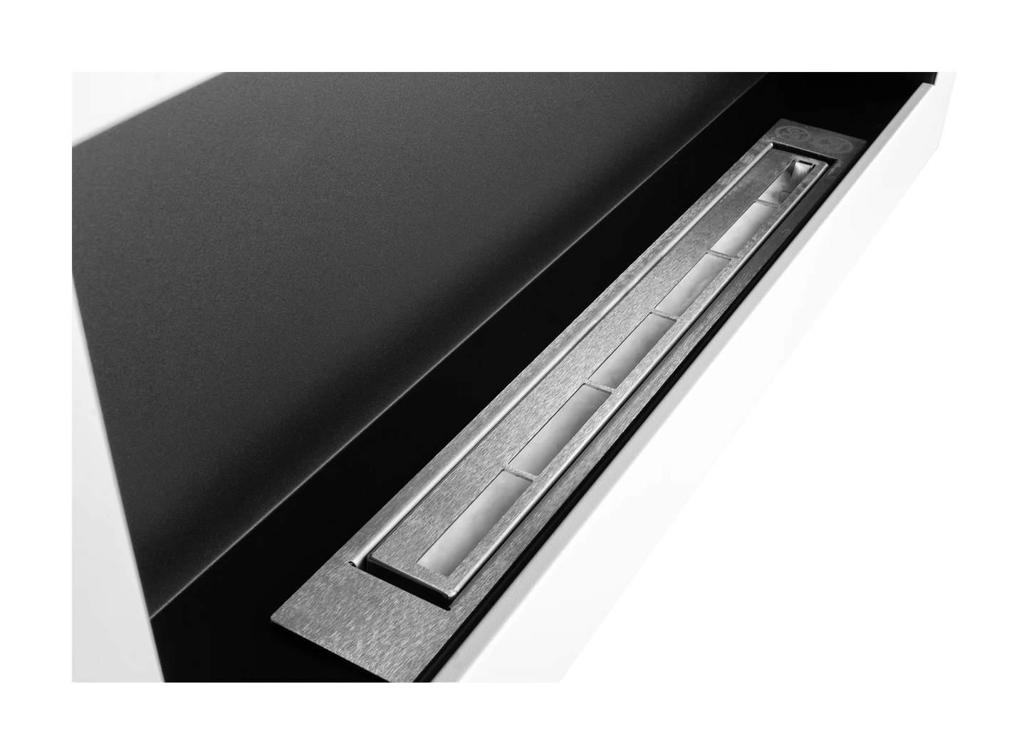 Wand-Biokamin 900x400 Box Weiß Strukturiert Matt - IgnisLumina.ch