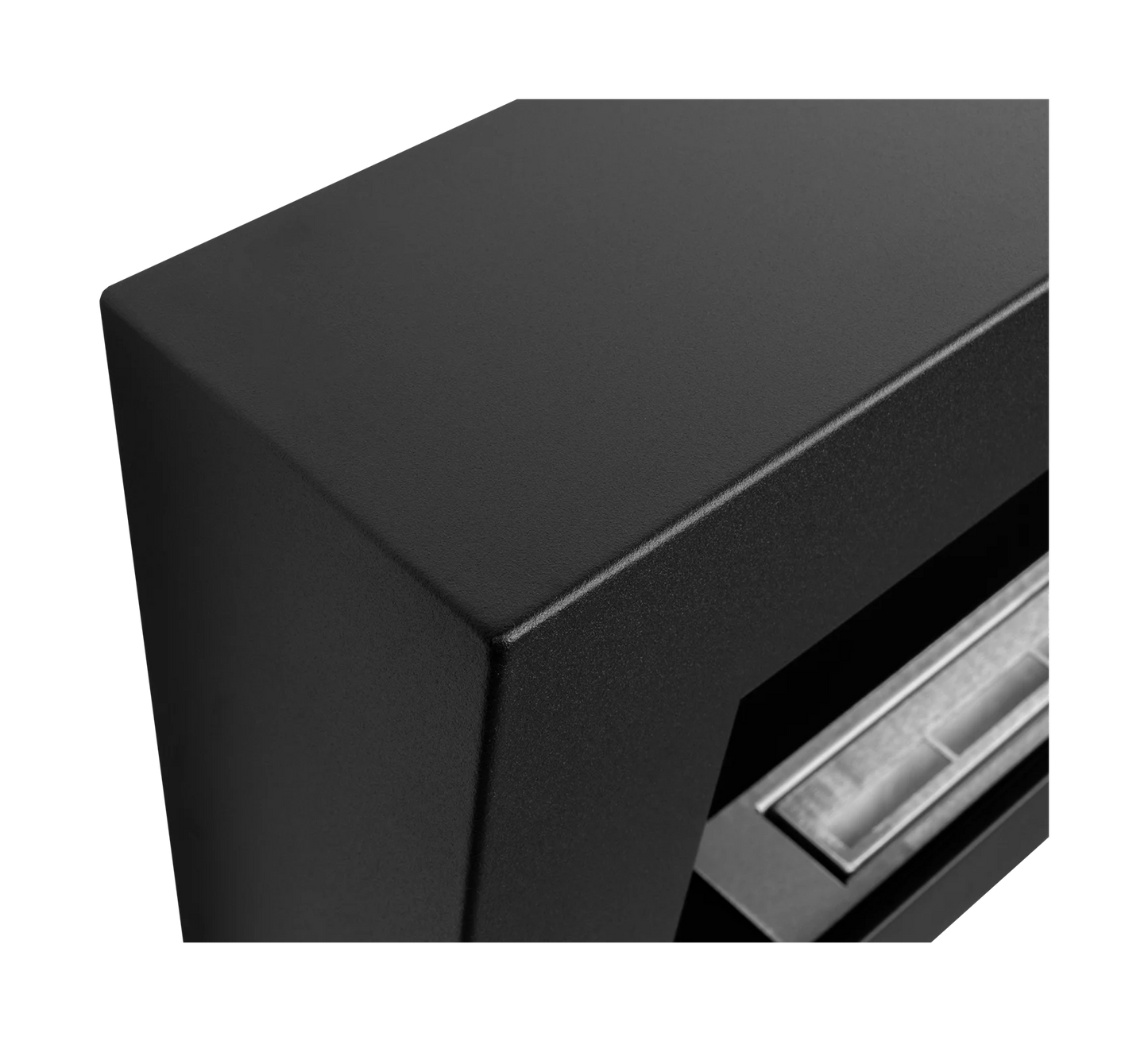Wand-Biokamin 900x400 Box Schwarz Strukturiert Matt - IgnisLumina.ch