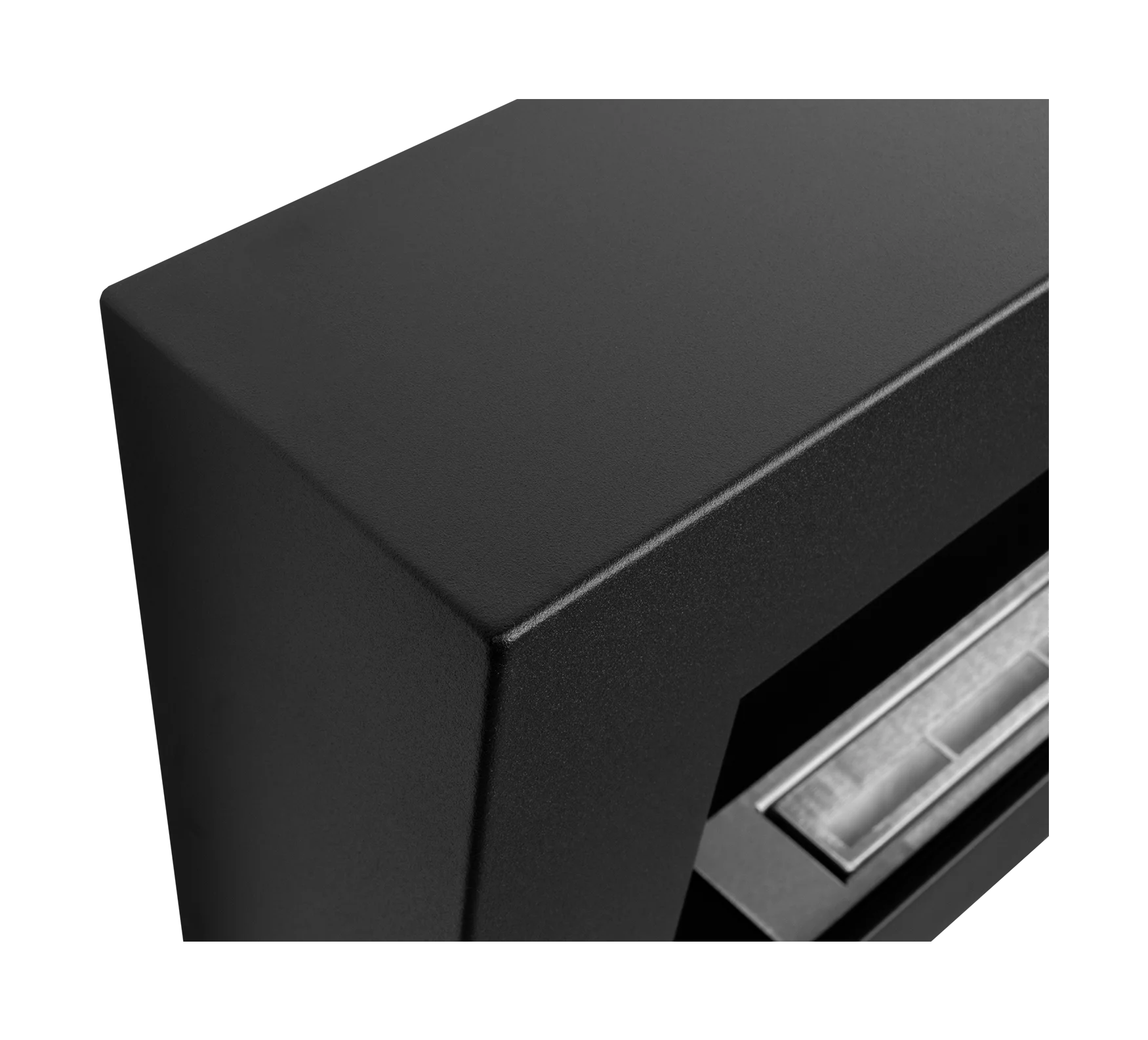 Wand-Biokamin 900x400 Box Schwarz Strukturiert Matt - IgnisLumina.ch