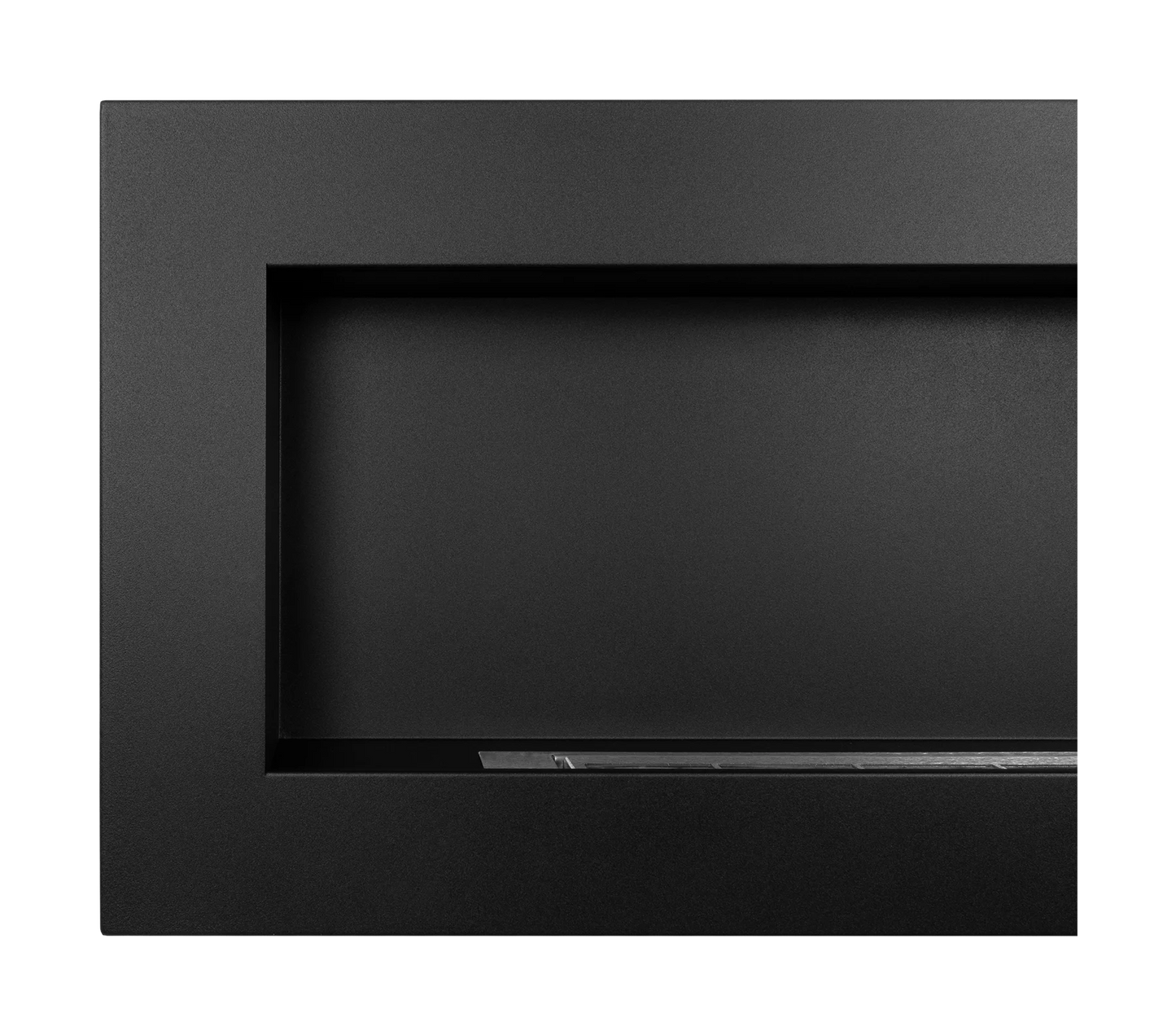Wand-Biokamin 900x400 Box Schwarz Strukturiert Matt - IgnisLumina.ch