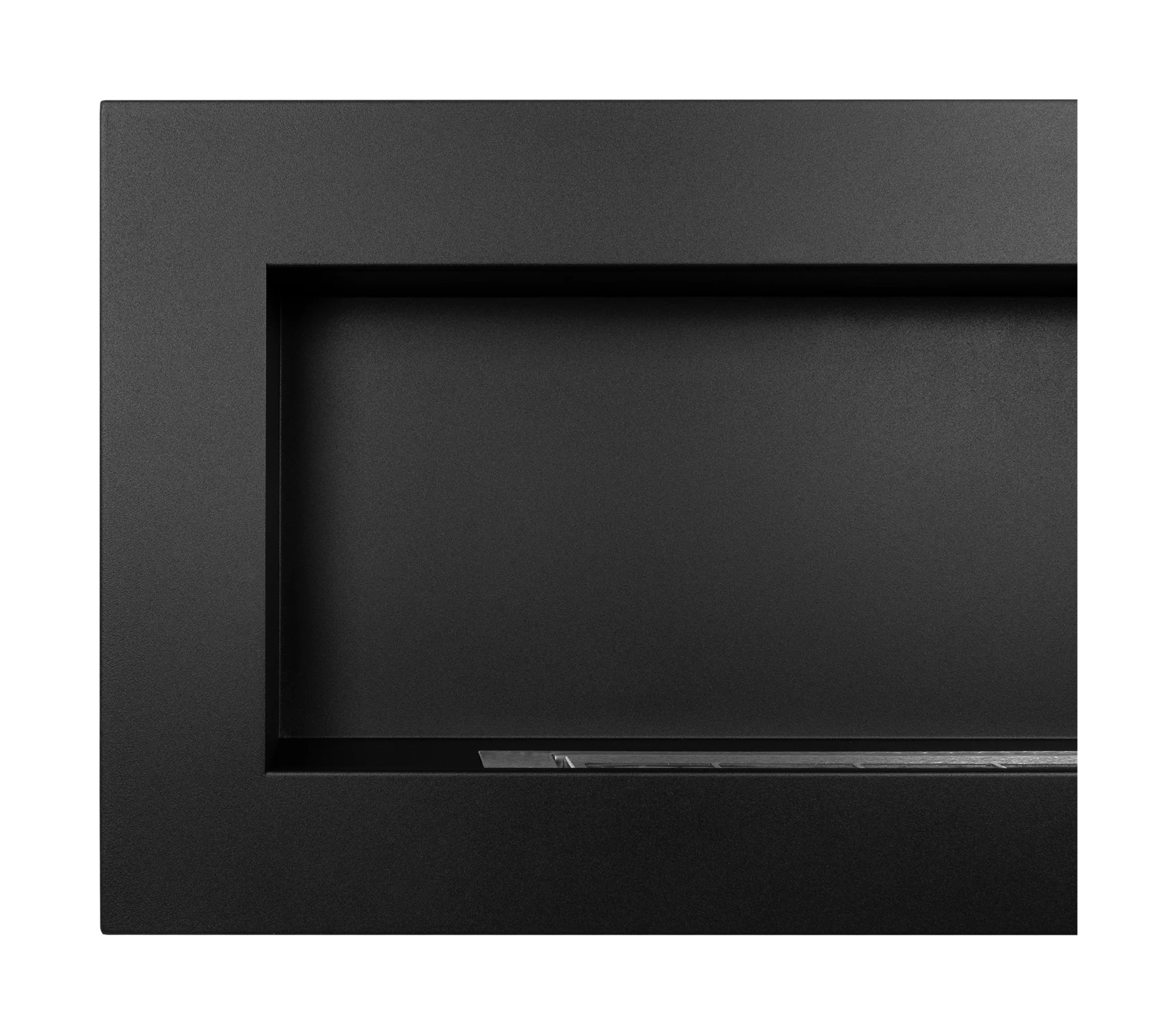 Wand-Biokamin 900x400 Box Schwarz Strukturiert Matt - IgnisLumina.ch