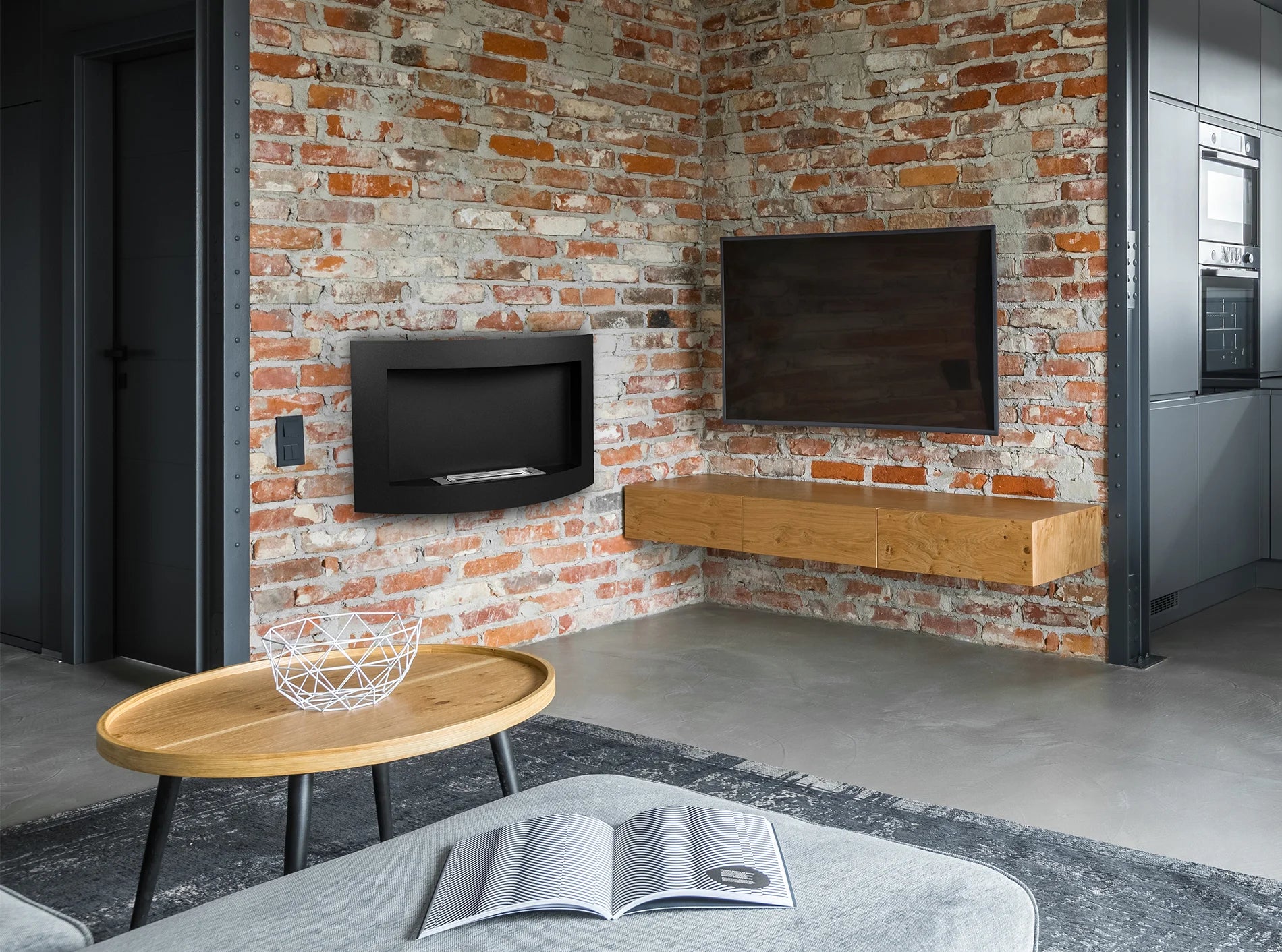 Wand-Biokamin Simple - IgnisLumina.ch