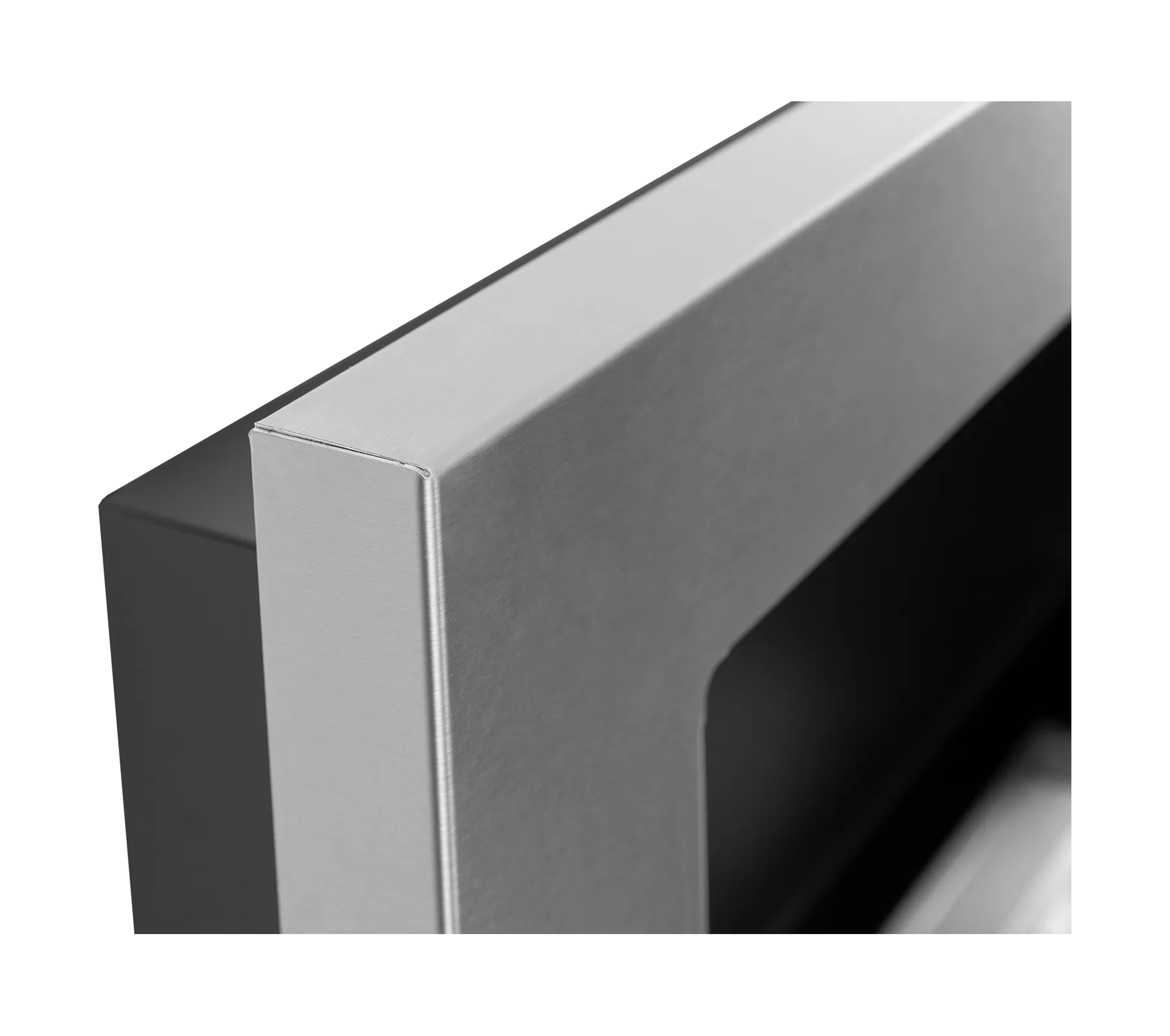 Wand-Biokamin mit Glas 650x400 Inox - IgnisLumina.ch