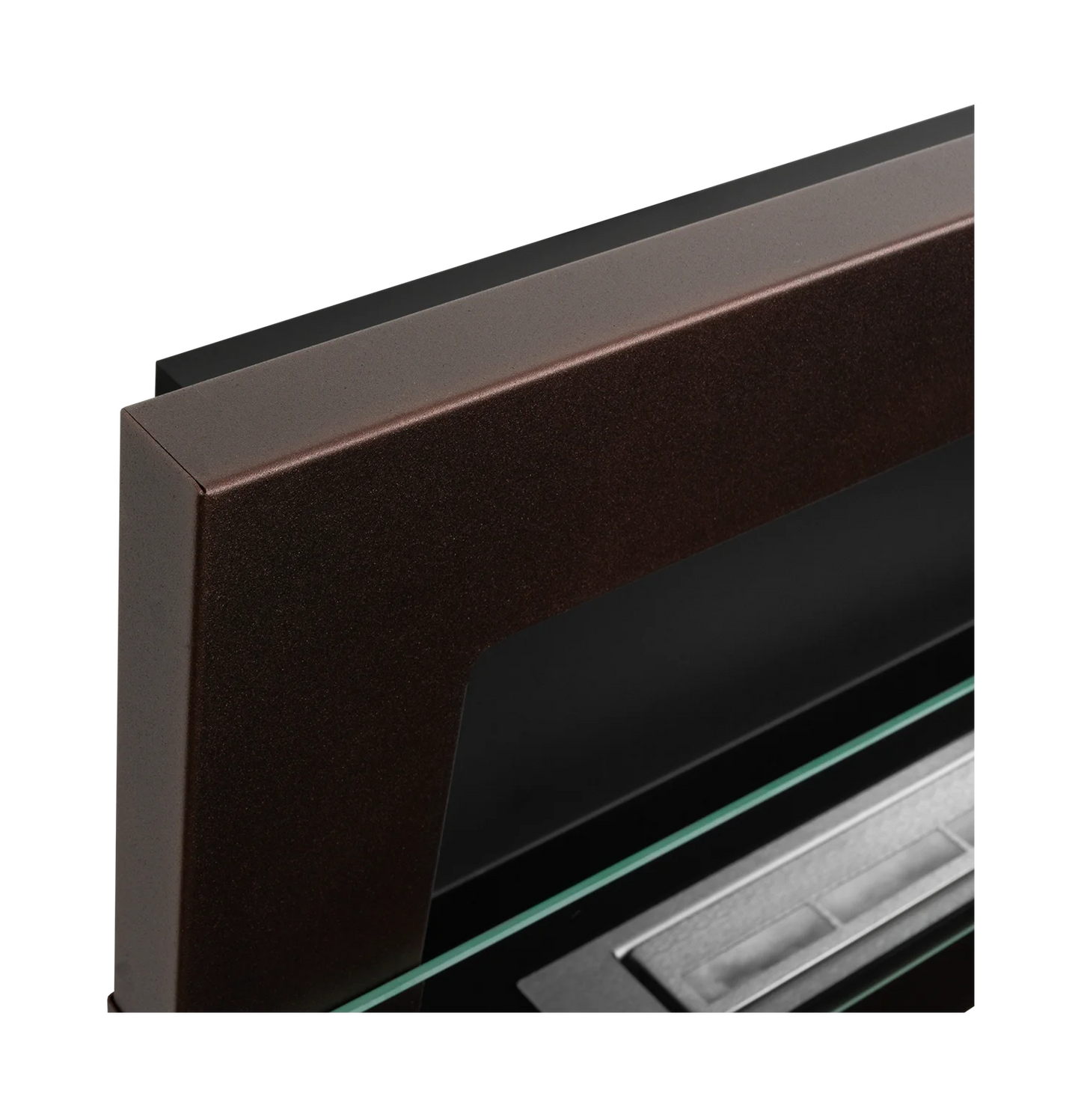 Wand-Biokamin mit Glas 900x400 Bronze - IgnisLumina.ch