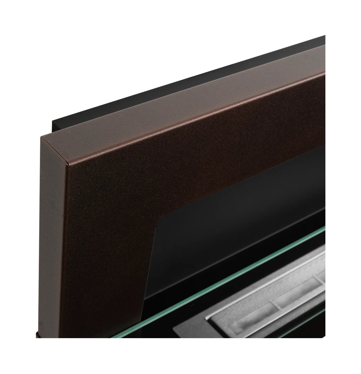 Wand-Biokamin mit Glas 900x400 Bronze - IgnisLumina.ch