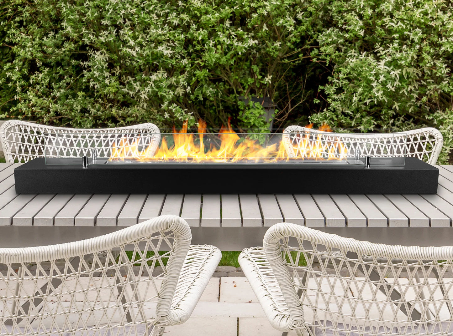 Biokamin Einsatz mit Glas 1200mm - IgnisLumina.ch