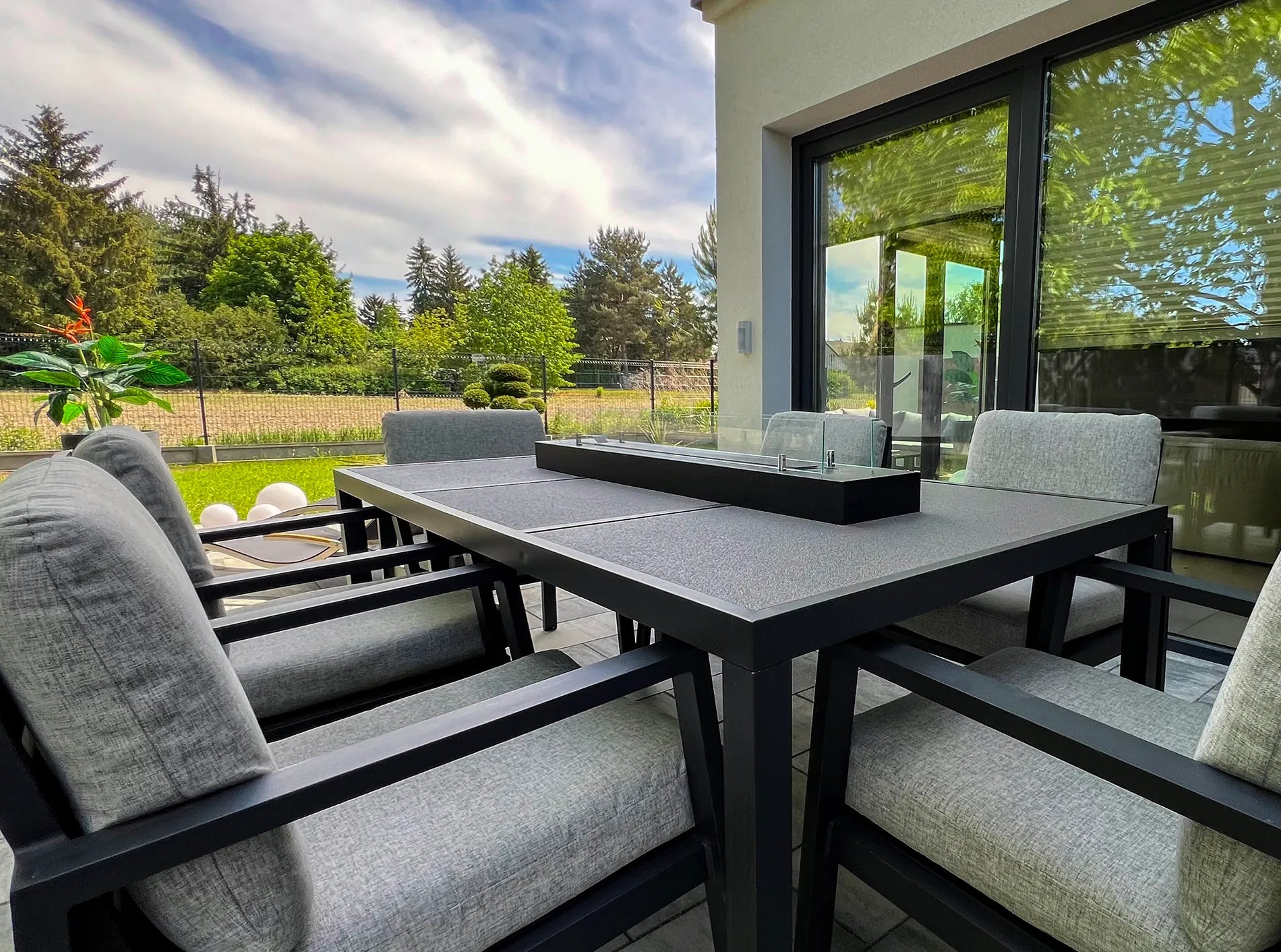 Biokamin Einsatz mit Glas 1200mm - IgnisLumina.ch