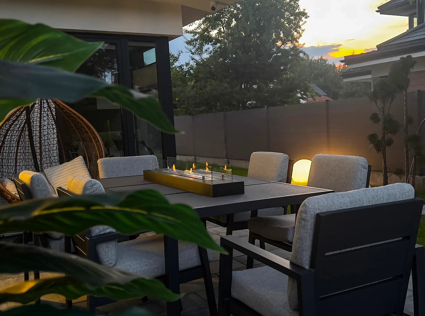 Biokamin Einsatz mit Glas 1200mm - IgnisLumina.ch