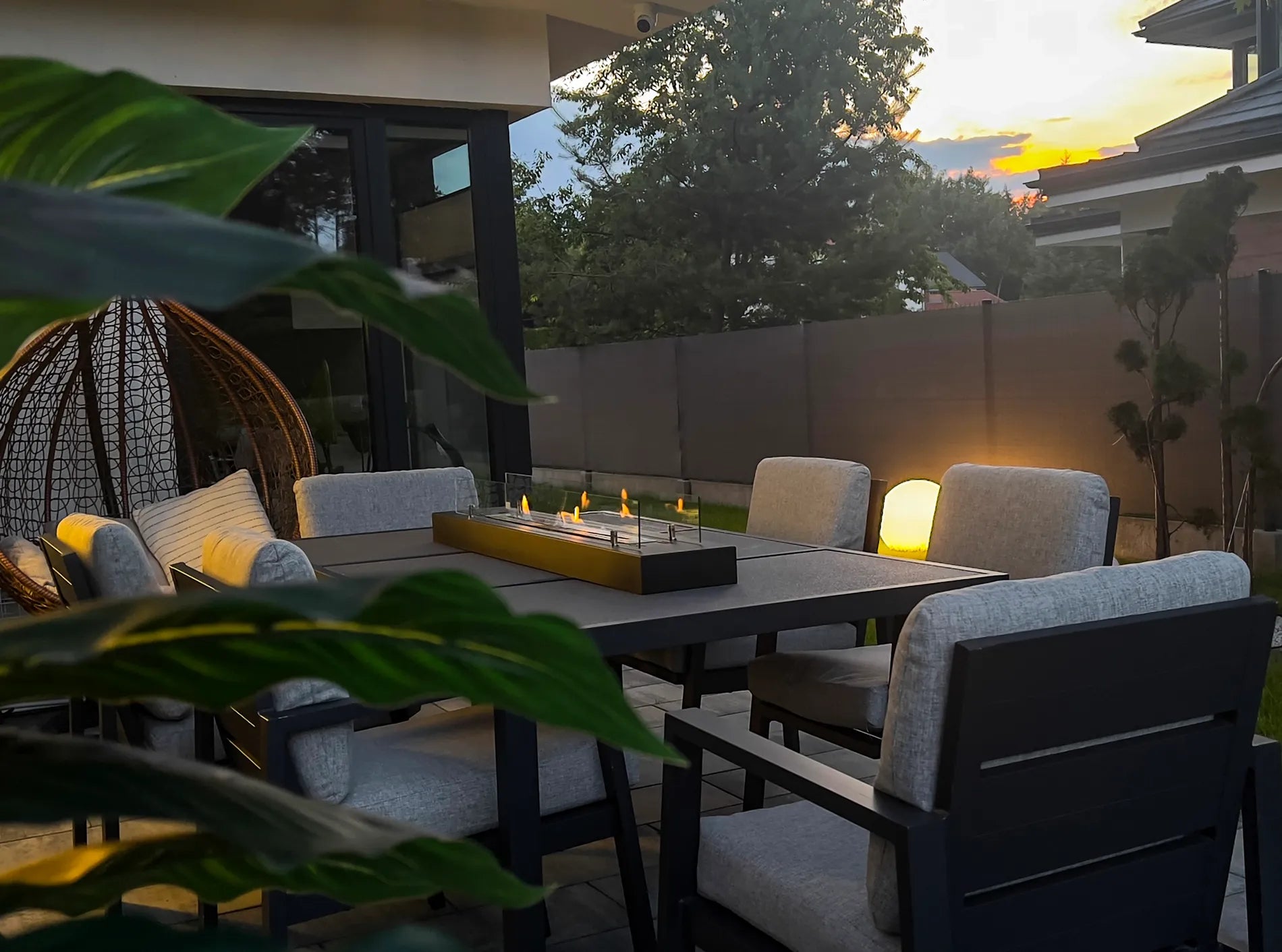 Biokamin Einsatz mit Glas 1200mm - IgnisLumina.ch