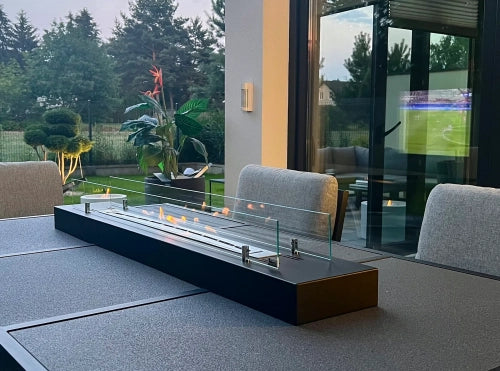 Biokamin Einsatz mit Glas 1200mm - IgnisLumina.ch