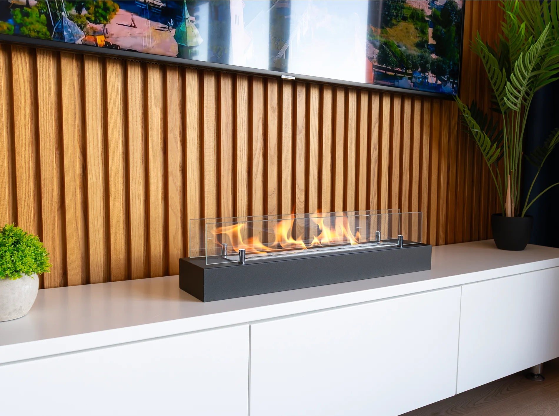 Biokamin Einsatz mit Glas 700mm - IgnisLumina.ch