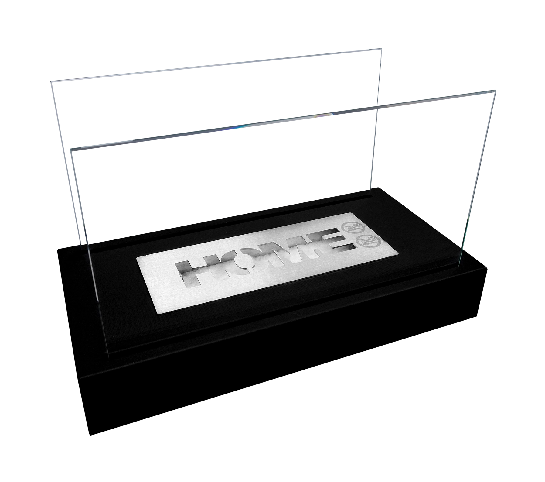 Biokamin Stand Home Schwarz Strukturiert Matt - IgnisLumina.ch