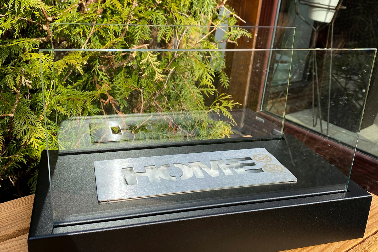 Biokamin Stand Home Schwarz Strukturiert Matt - IgnisLumina.ch