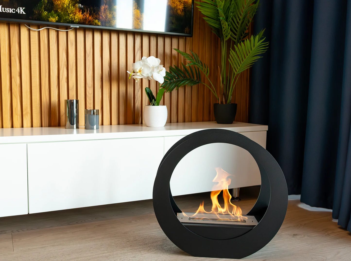 Biokamin Stand ONLY Schwarz Matt - IgnisLumina.ch