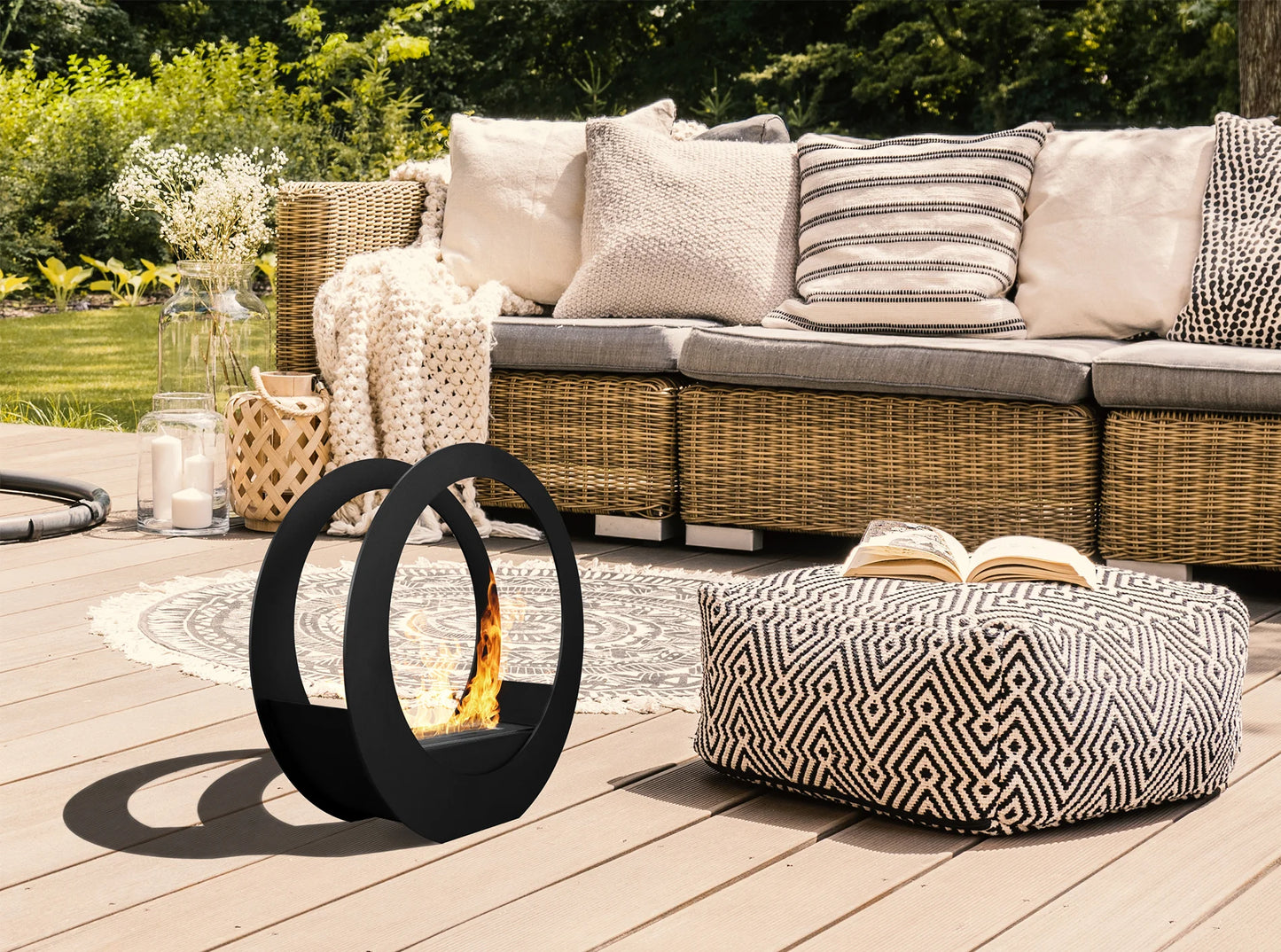 Biokamin Stand ONLY Schwarz Matt - IgnisLumina.ch