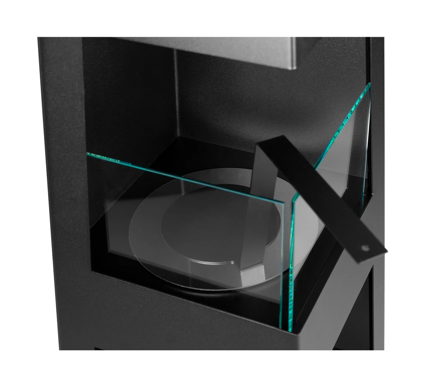 Biokamin Stand Pyramid Garden Schwarz Matt - IgnisLumina.ch