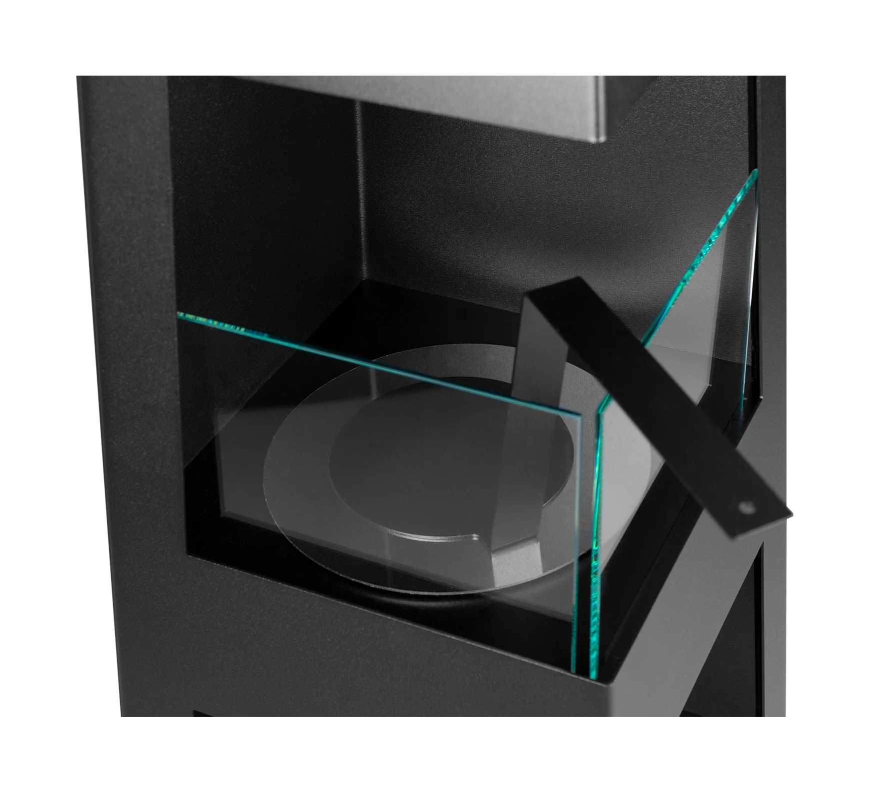 Biokamin Stand Pyramid Garden Schwarz Matt - IgnisLumina.ch