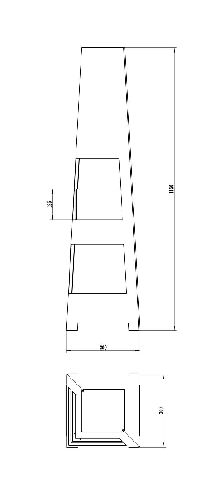 LUMINA Pyramid Garden – Freistehender Bioethanol-Kamin