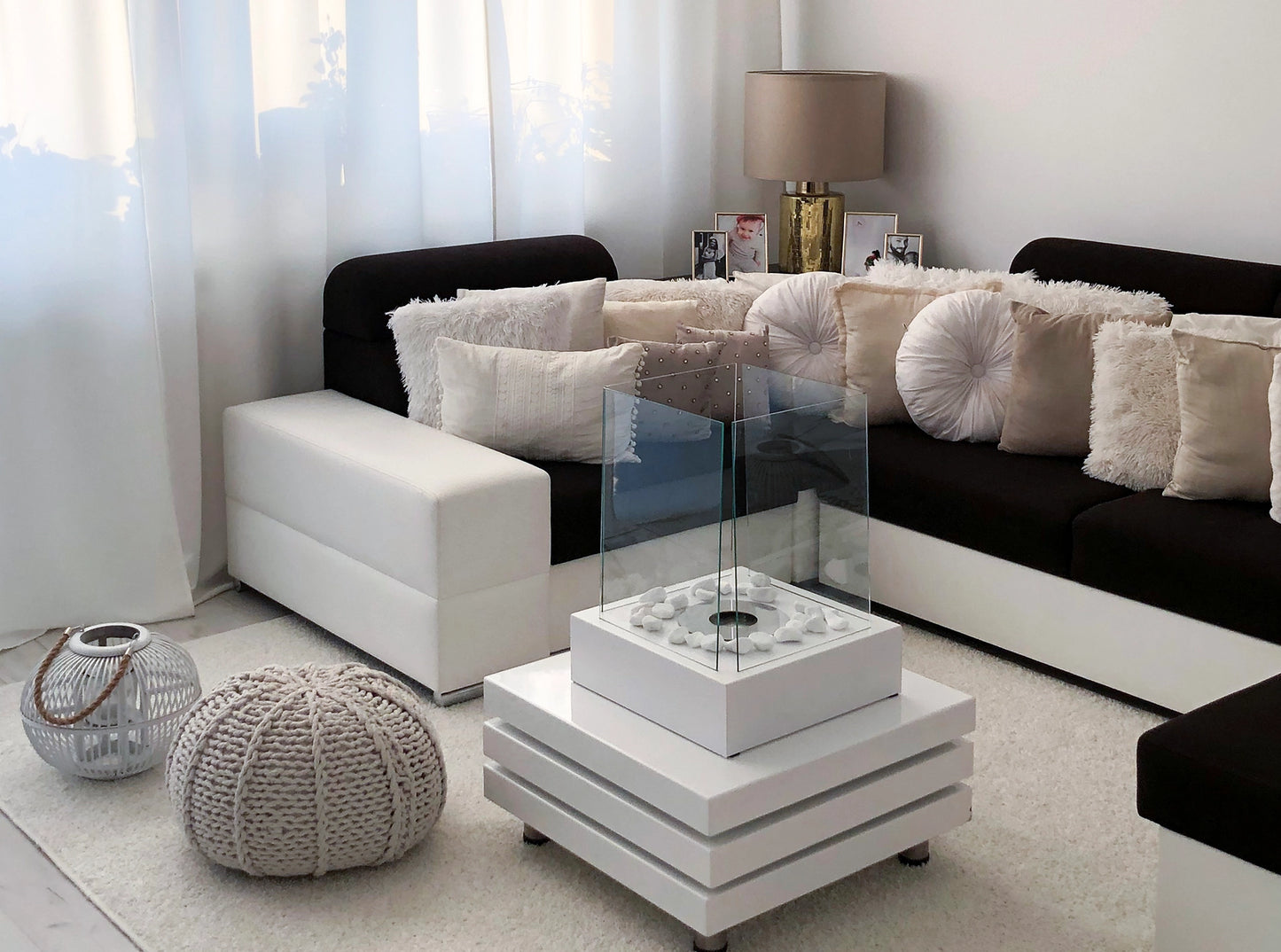 Biokamin Stand Sunset Garden Weiß - IgnisLumina.ch