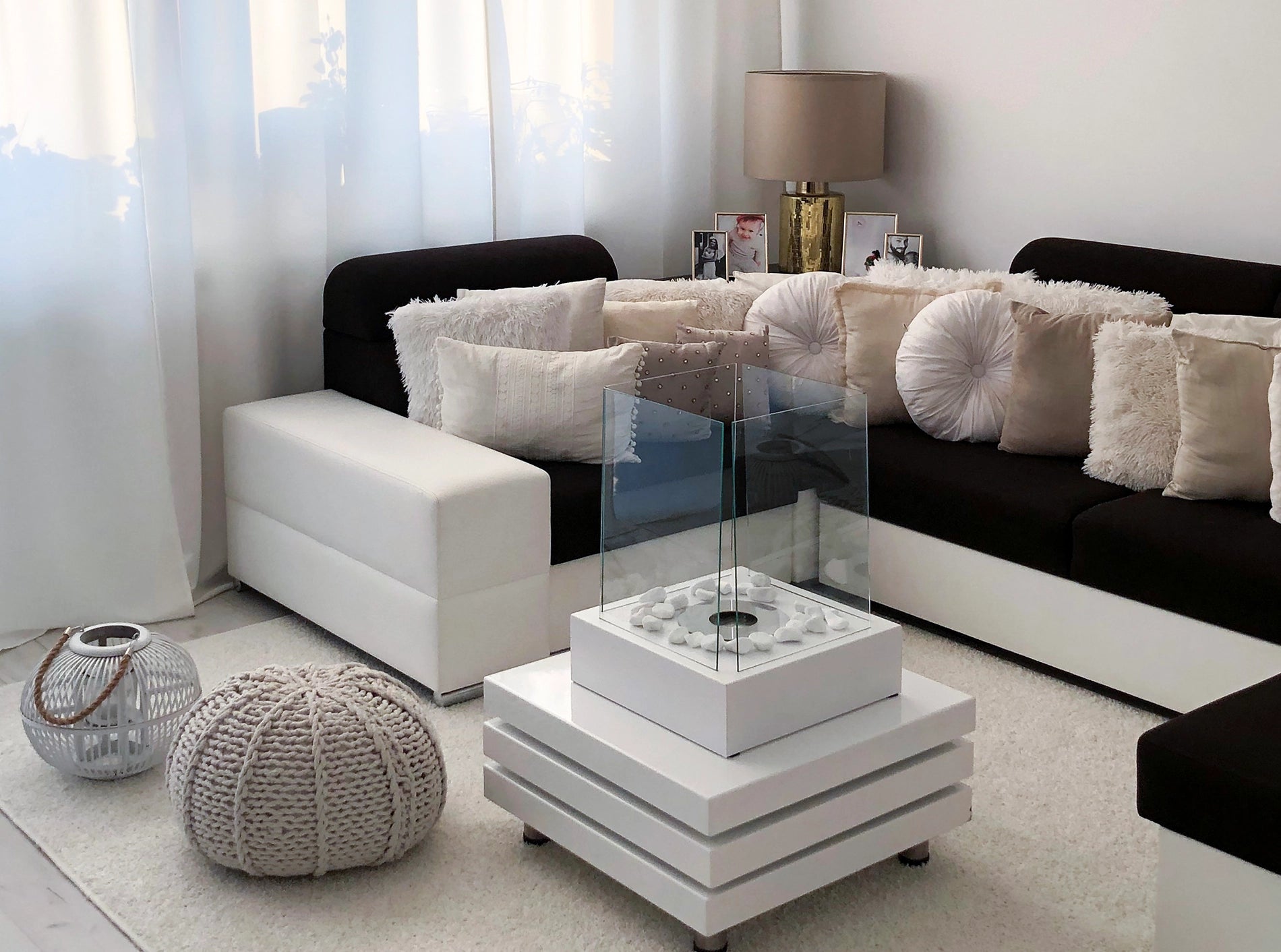 Biokamin Stand Sunset Garden Weiß - IgnisLumina.ch