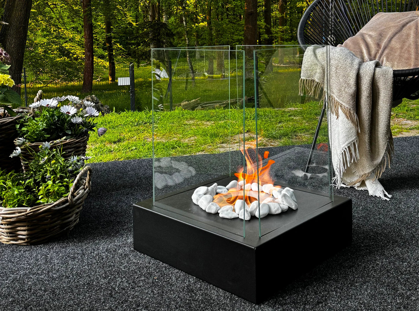 LUMINA Sunset Garden | Freistehender Bioethanol-Kamin für Innen & Aussen – Terrasse, Garten, Wohnzimmer – Bild 3 | IgnisLumin