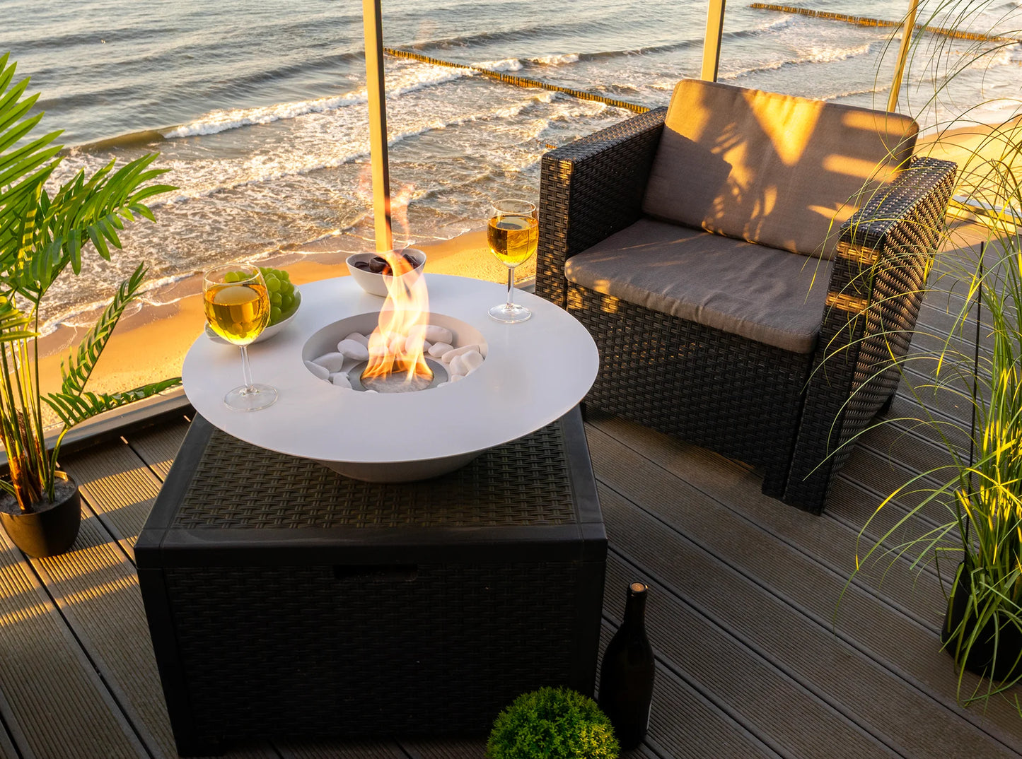 Biokamin Stand Universe Weiß Matt - IgnisLumina.ch