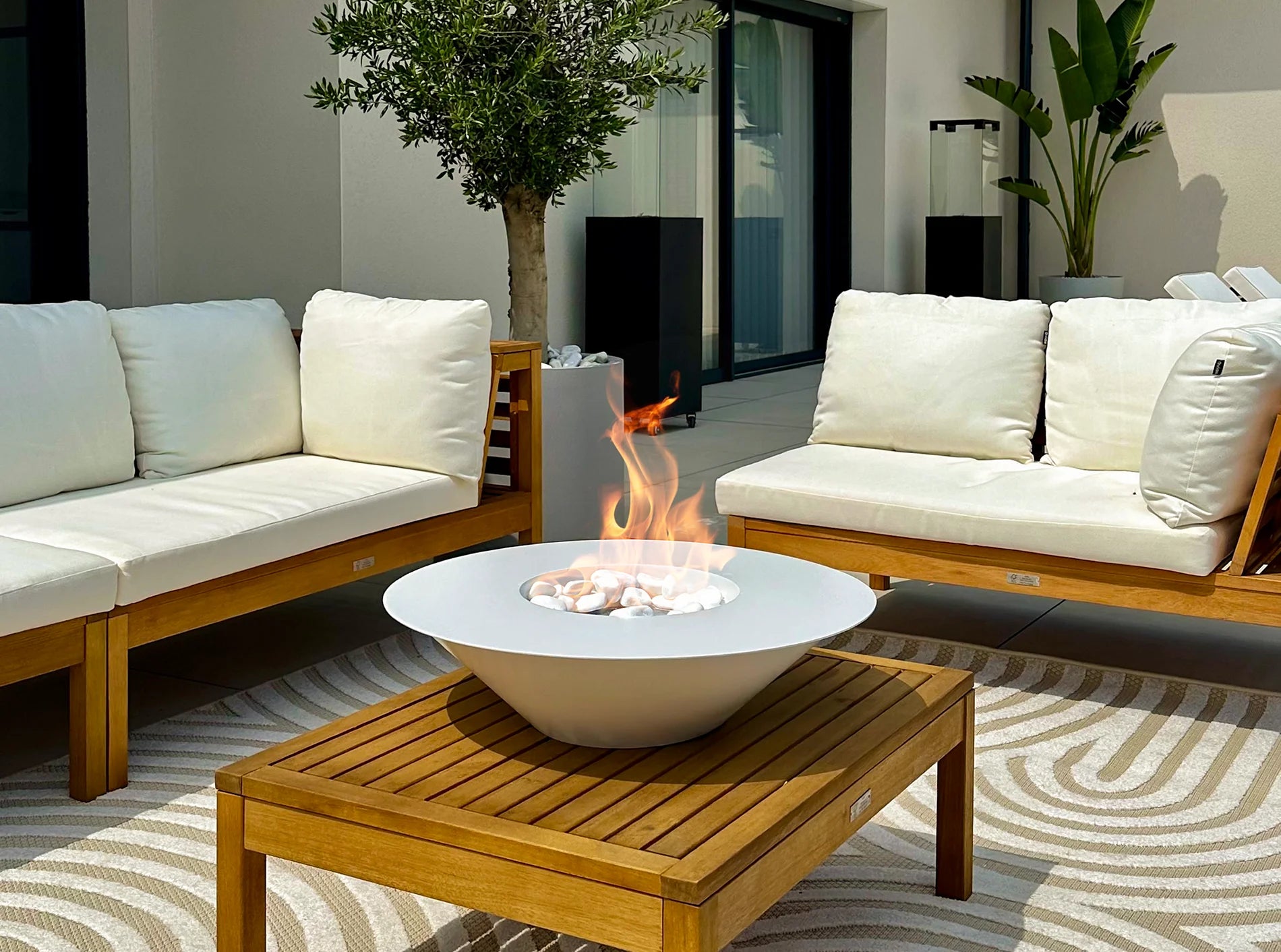 Biokamin Stand Universe Weiß Matt - IgnisLumina.ch