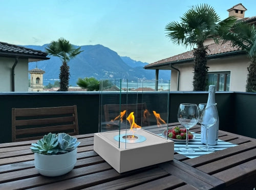 Biokamin Stand Sunset Garden Mini Grau Matt - IgnisLumina.ch