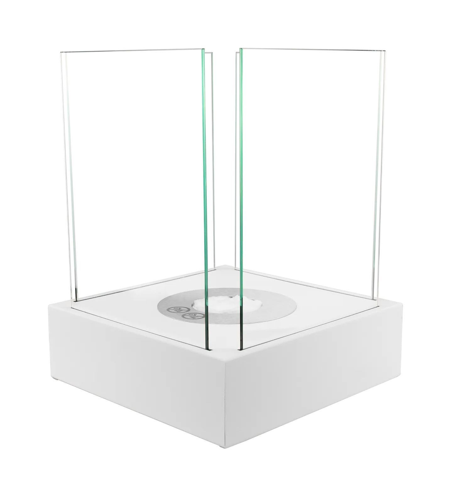 Biokamin Stand Sunset Garden Mini Weiß Matt - IgnisLumina.ch