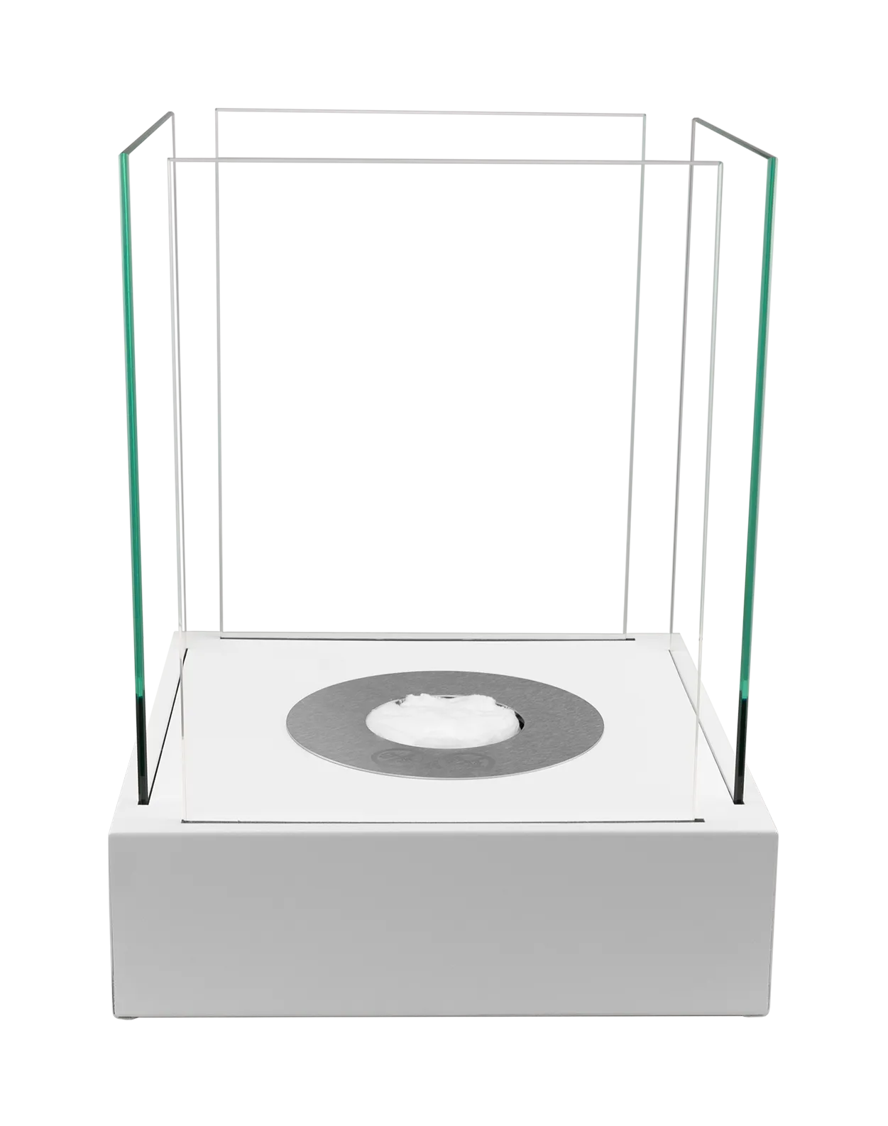 Biokamin Stand Sunset Garden Mini Weiß Matt - IgnisLumina.ch