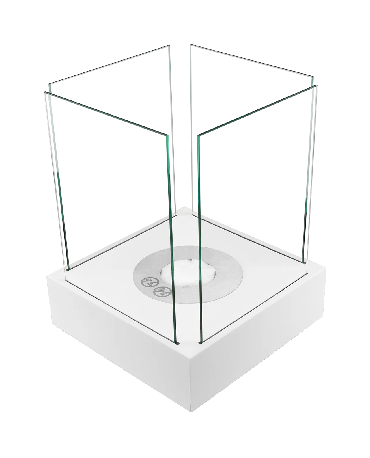 Biokamin Stand Sunset Garden Mini Weiß Matt - IgnisLumina.ch