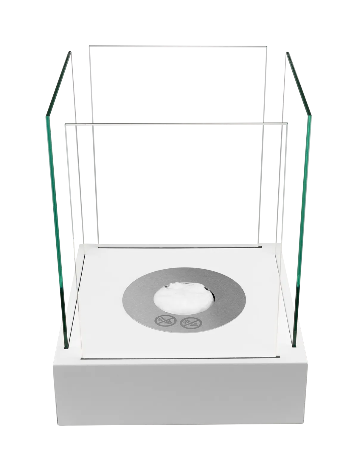 Biokamin Stand Sunset Garden Mini Weiß Matt - IgnisLumina.ch