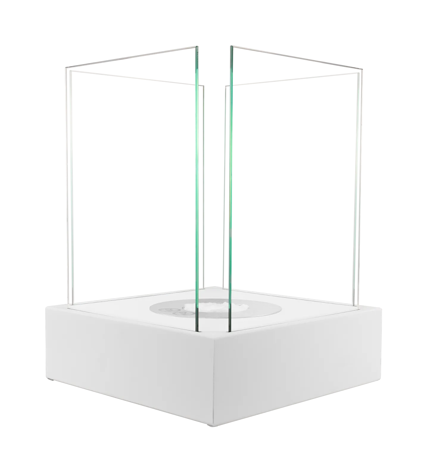 Biokamin Stand Sunset Garden Mini Weiß Matt - IgnisLumina.ch