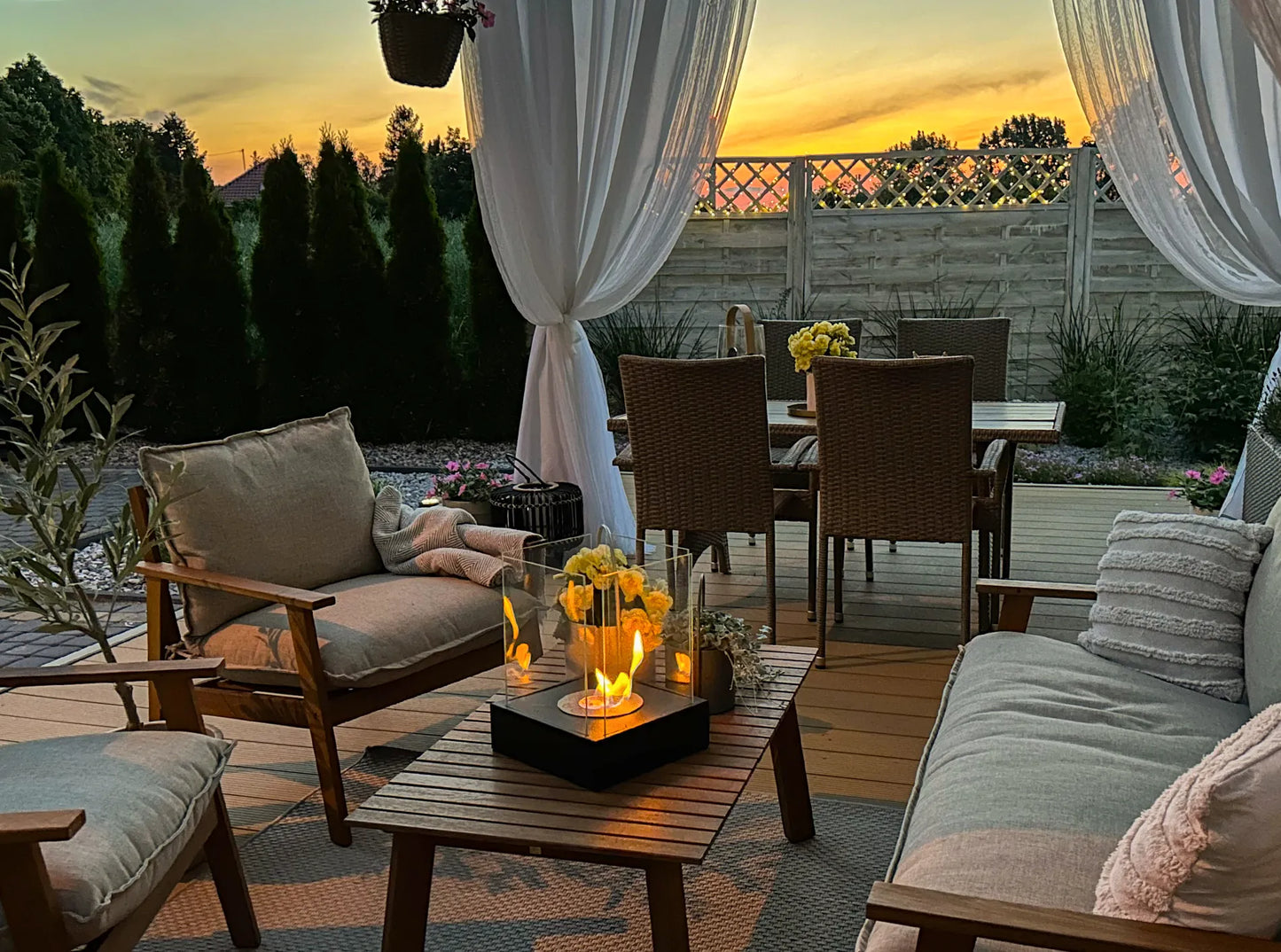 Sunset Garden Mini Schwarz Strukturiert - IgnisLumina.ch