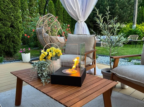 Sunset Garden Mini Schwarz Strukturiert - IgnisLumina.ch