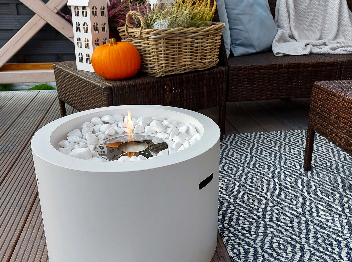 Biokamin Moon Weiß Matt - IgnisLumina.ch