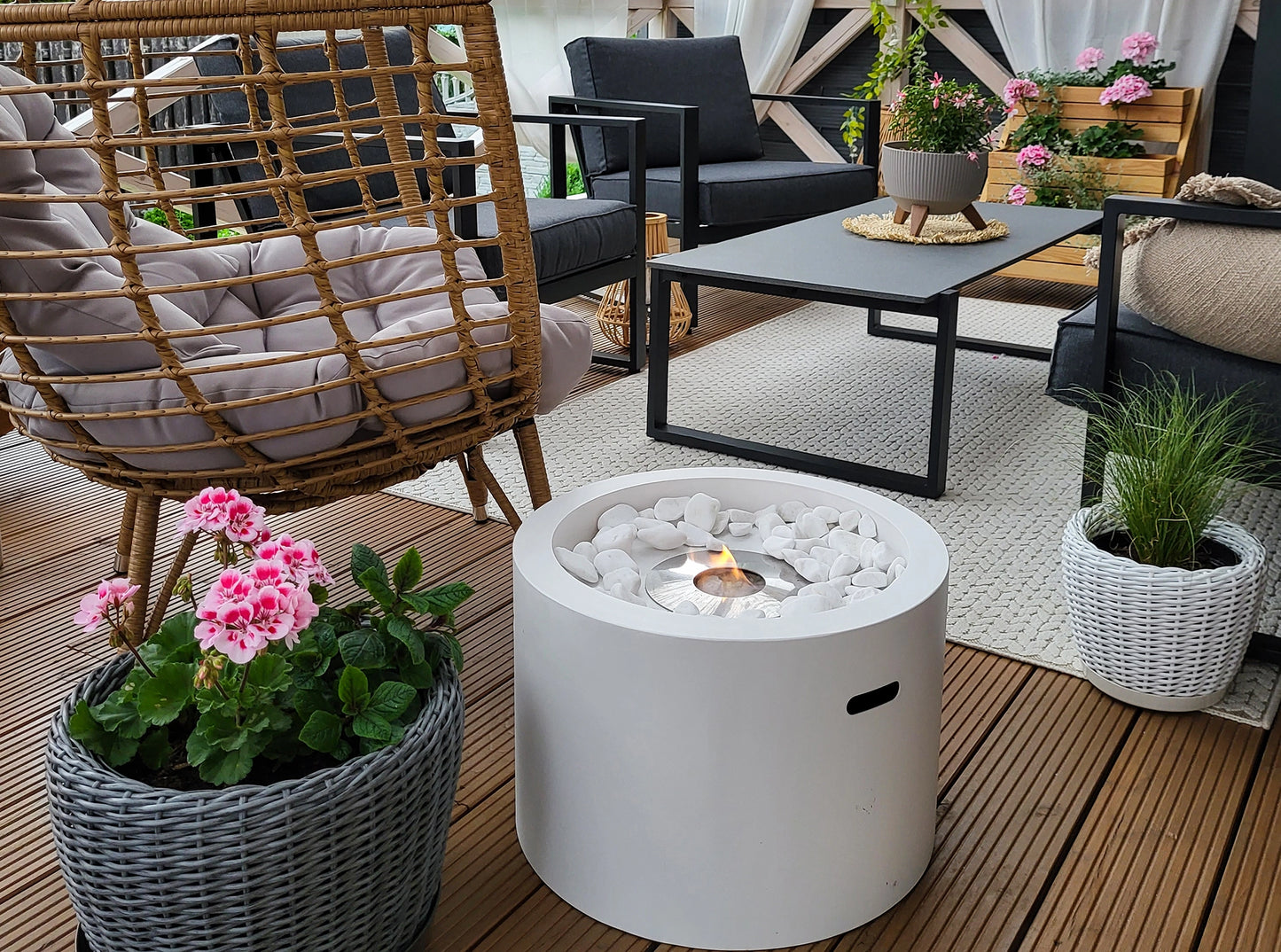 Biokamin Moon Weiß Matt - IgnisLumina.ch