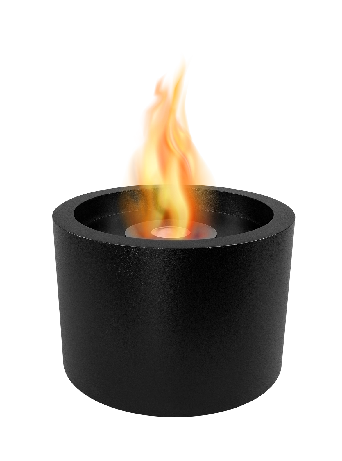 Biokamin Moon Schwarz Matt - IgnisLumina.ch