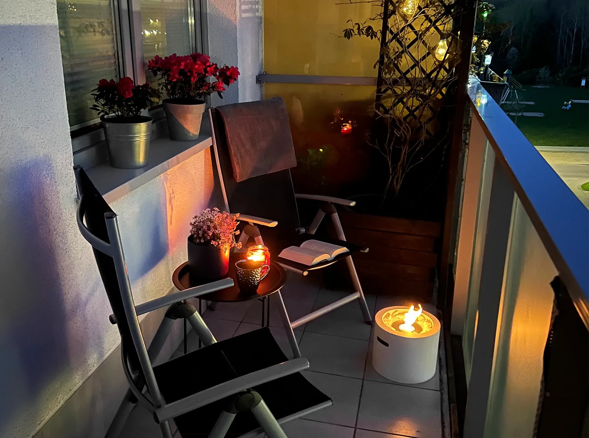 Biokamin Stand Moon Mini Weiß Matt - IgnisLumina.ch