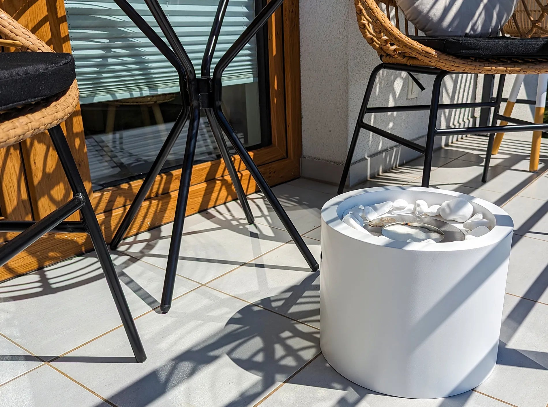 Biokamin Stand Moon Mini Weiß Matt - IgnisLumina.ch