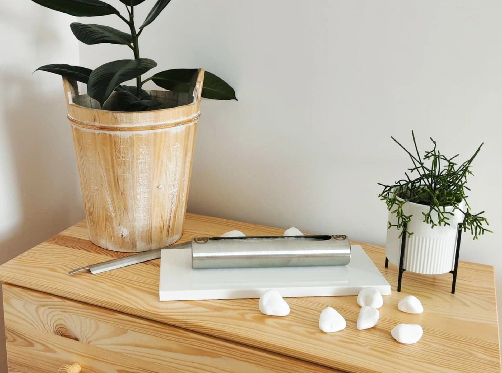 Biokamin Stainless Weiß Hochglanz - IgnisLumina.ch