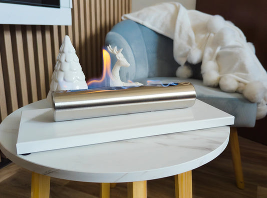 Biokamin Stainless Weiß Hochglanz - IgnisLumina.ch