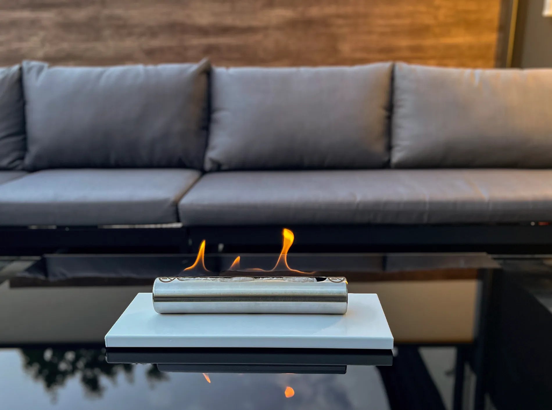 Biokamin Stainless Weiß Hochglanz - IgnisLumina.ch