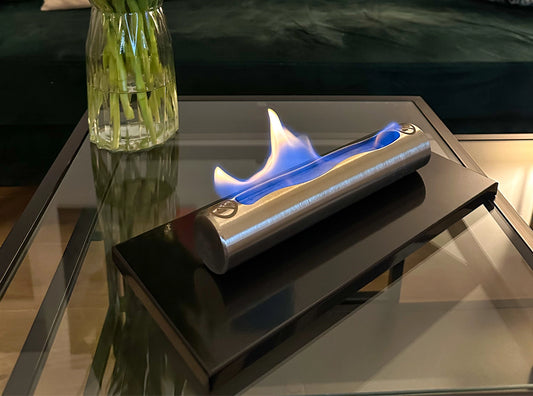 Biokamin Stainless Schwarz Hochglanz - IgnisLumina.ch